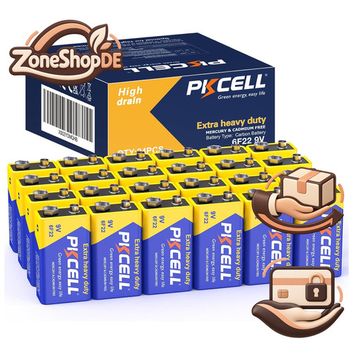 Pkcell blockbatterie 6f22 - blockbatterie,
