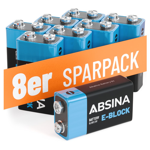 Absina blockbatterien - 9v,